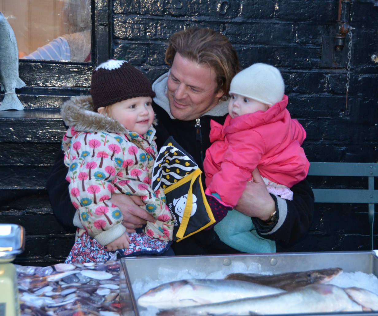 My two year old Lila and 6 month old Audrey helping out their old man