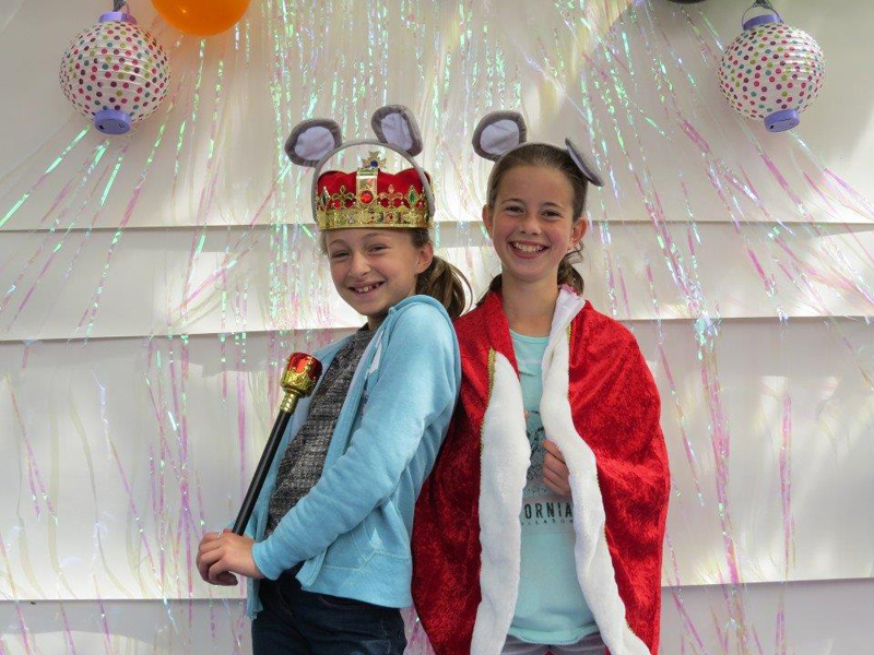From left, Ruby Guy (10) and Josie Ridley-Smith (10) enjoyed the photobooth